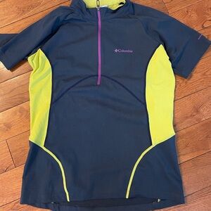 Columbia Navy and Yellow Athletic working/cycling shirt
